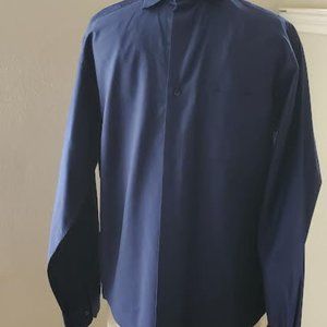 BROOKS BROTHERS MEN'S DARK BLUE BUTTON-UP DRESS SHIRT. SO CLASSY SIZE MEDIUM